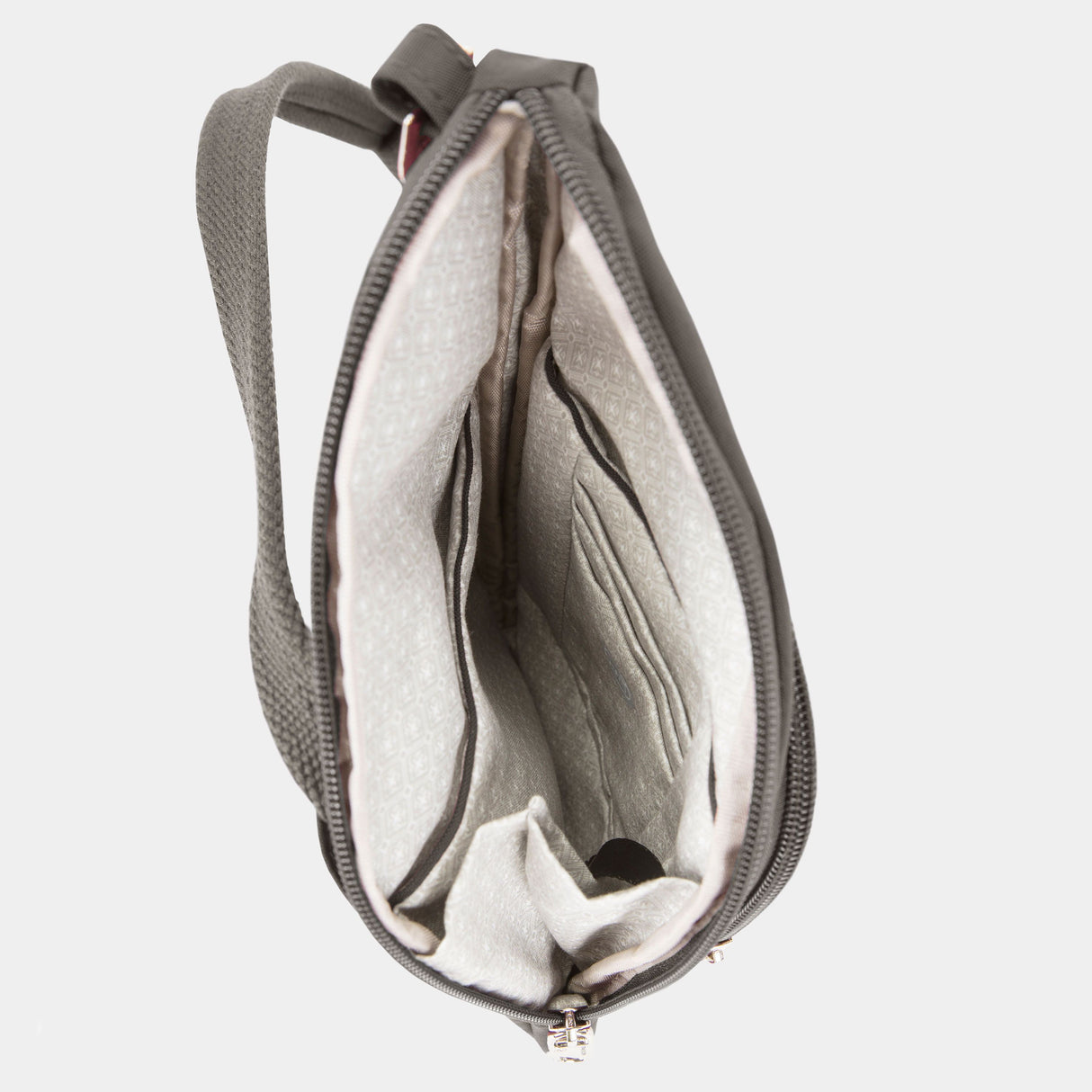 Travelon Anti-Theft Essentials Mini Asymmetric Crossbody in Smoke