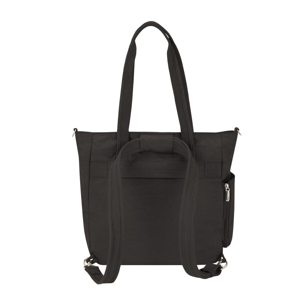 Anti-Theft Essentials Convertible Backpack Tote Black