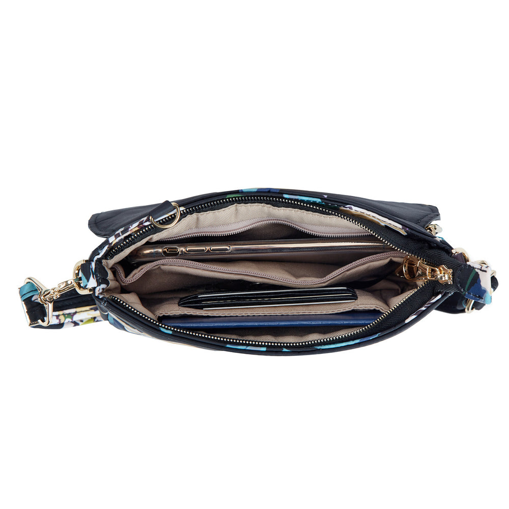 Anti-Theft Addison Convertible Belt Bag in Midnight Floral