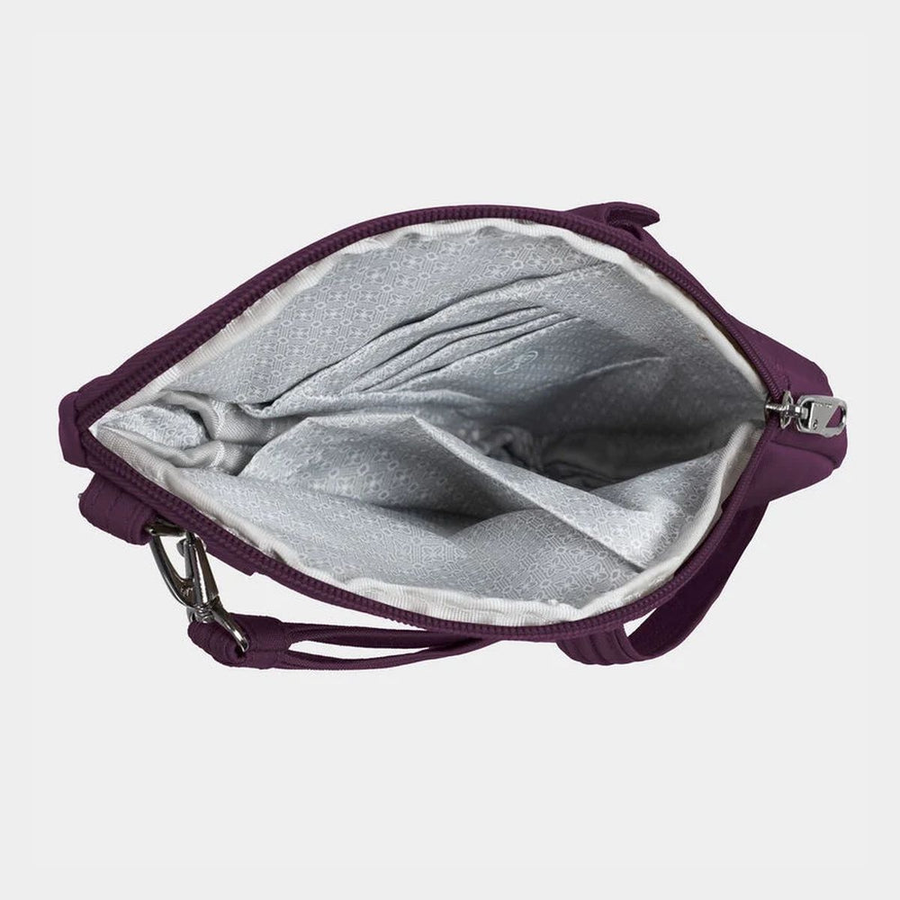 Travelon Women's Runways Anti-Theft Slim Asymmetric Crossbody - Plum