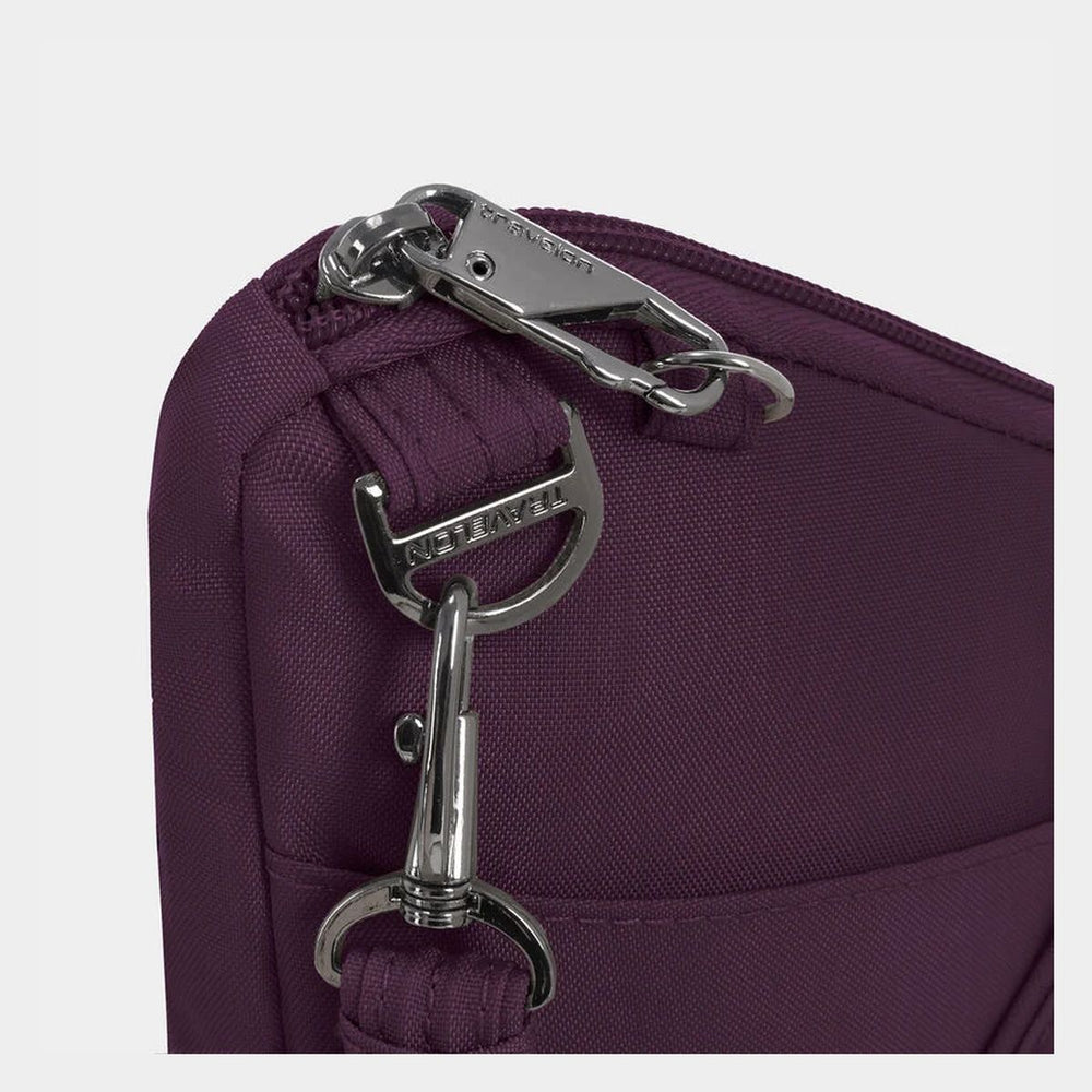 Travelon Women's Runways Anti-Theft Slim Asymmetric Crossbody - Plum