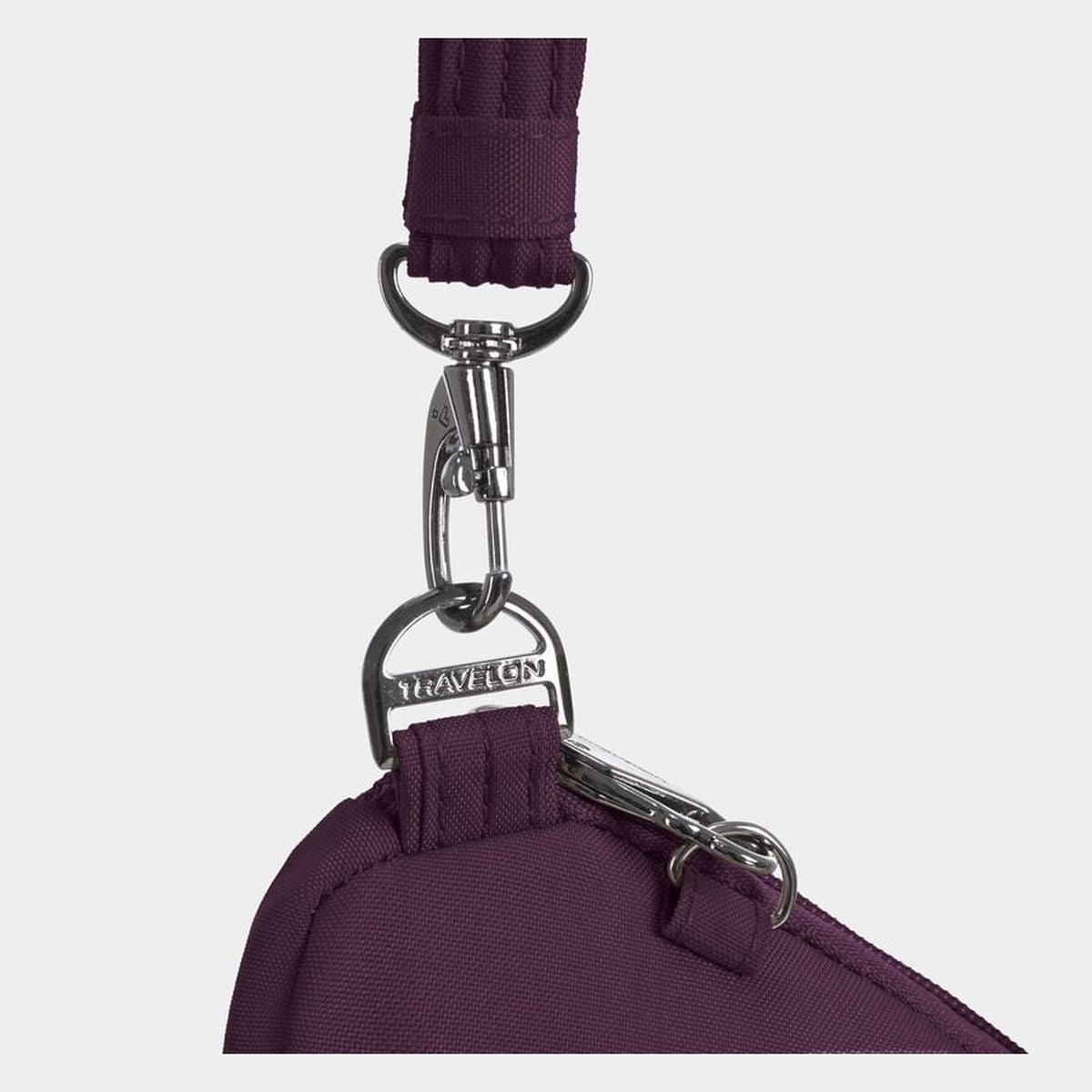 Travelon Women's Runways Anti-Theft Slim Asymmetric Crossbody - Plum