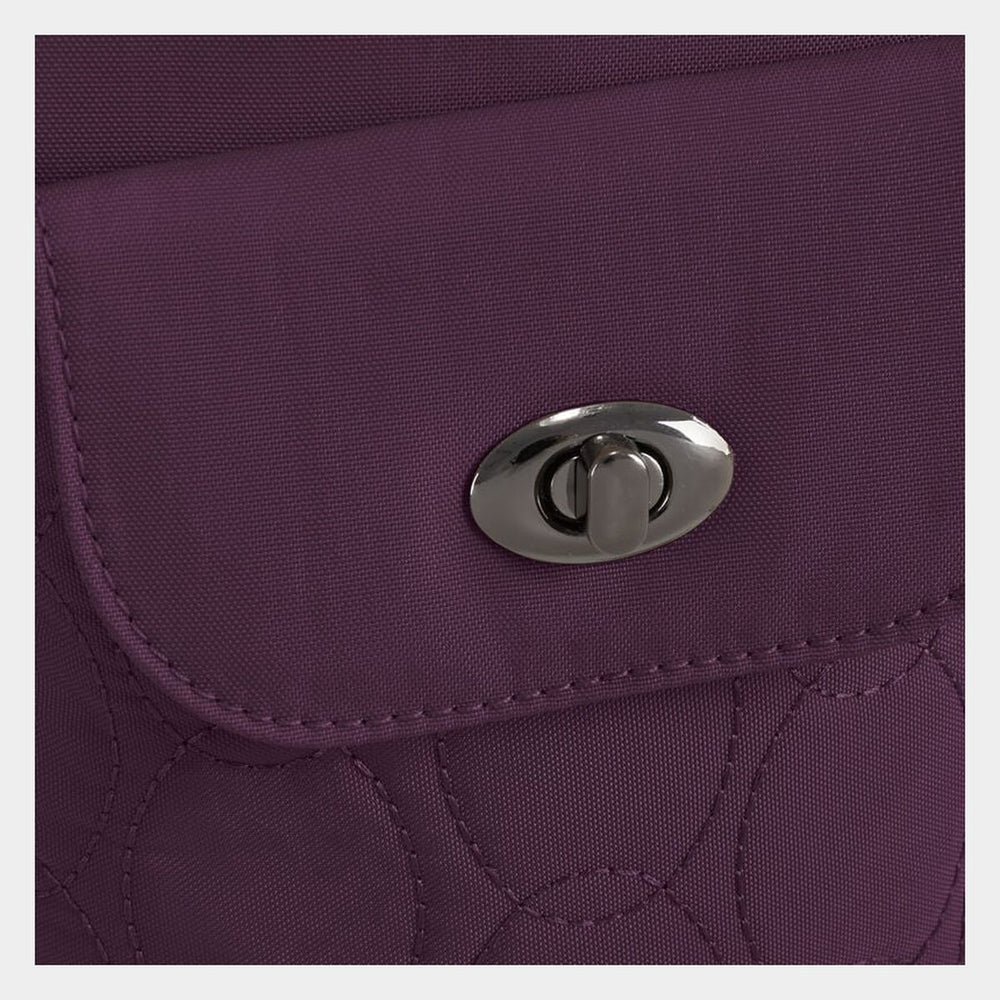 Travelon Women's Runways Anti-Theft Slim Asymmetric Crossbody - Plum