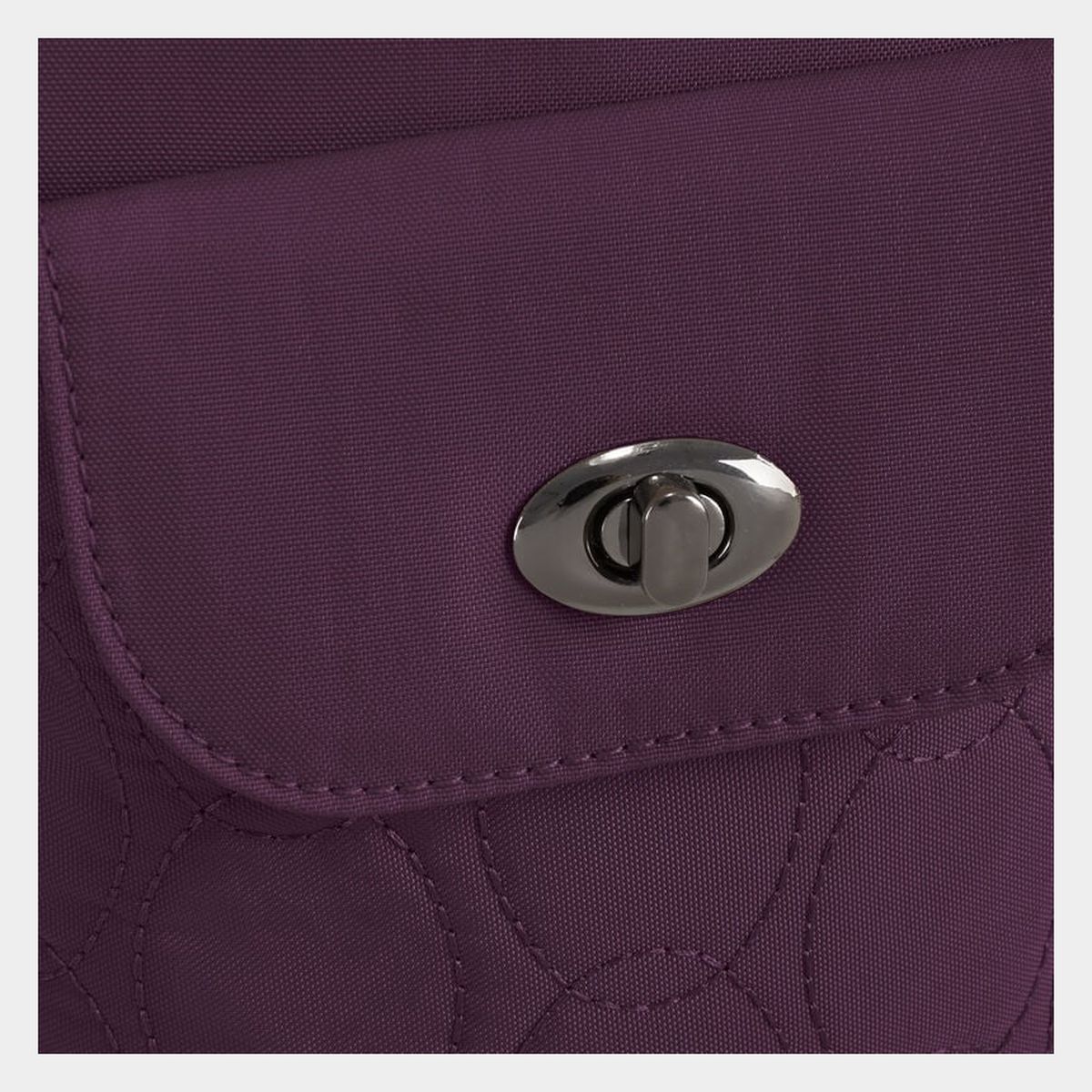 Travelon Women's Runways Anti-Theft Slim Asymmetric Crossbody - Plum