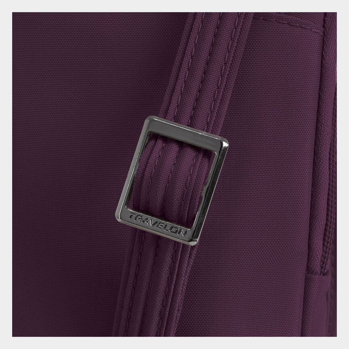 Travelon Women's Runways Anti-Theft Slim Asymmetric Crossbody - Plum