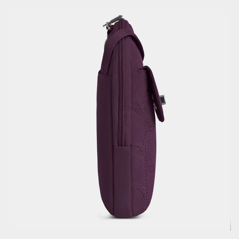 Travelon Women's Runways Anti-Theft Slim Asymmetric Crossbody - Plum