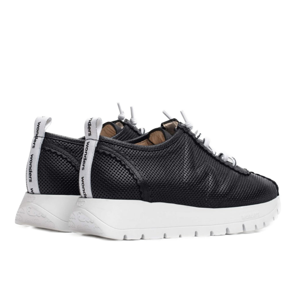 Wonders A-2424 Women's Dress Sneaker in Black