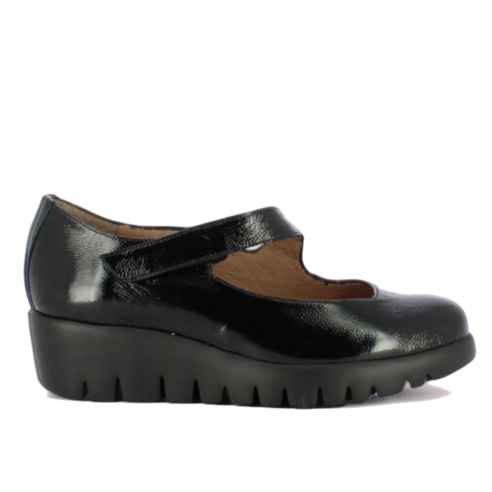Wonders C33326 Lack Negro – Women’s Wedge Mary Jane