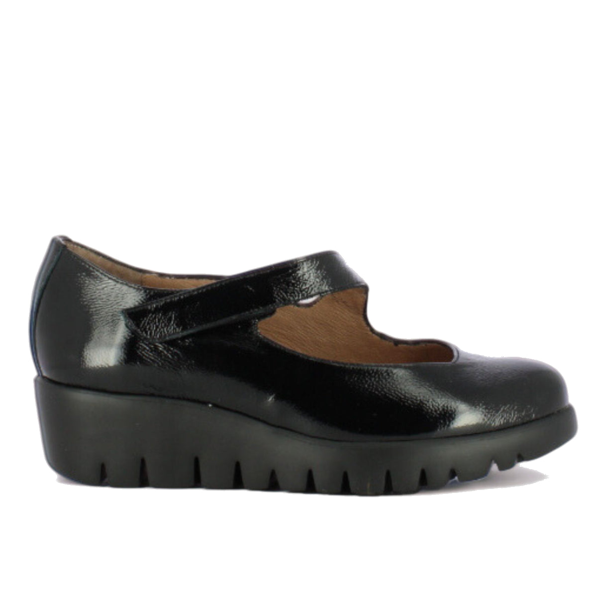 Wonders C33326 Lack Negro – Women’s Wedge Mary Jane